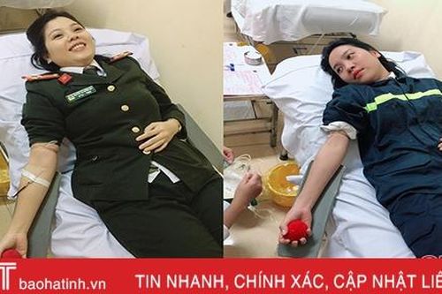 4 chiến sĩ Công an Hà Tĩnh hiến máu cứu bệnh nhân suy thận