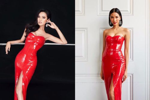 Trước thềm khai chiến, Hoài Sa chơi lớn khi đụng độ Hoàng Thùy hai chiếc váy 'hụt' ở Miss Universe