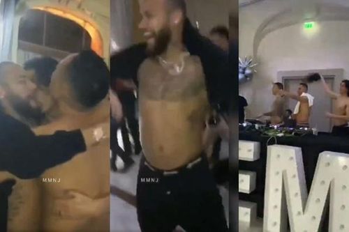 Neymar cởi trần, nhảy nhót trong buổi tiệc