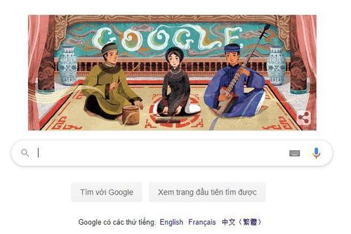 Ca trù lần đầu xuất hiện trên trang chủ tiếng Việt của Google