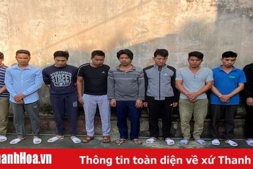 Khởi tố, bắt tạm giam 9 đối tượng đánh bạc tại xã Hoằng Phụ (Hoằng Hóa)