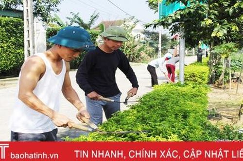 Nghi Xuân ra quân nâng cao các tiêu chí nông thôn mới