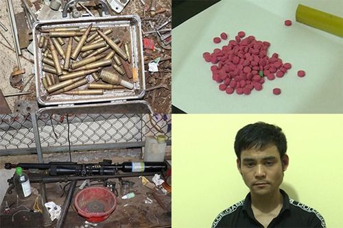 Bắt đối tượng buôn ma túy, thu giữ súng và lựu đạn