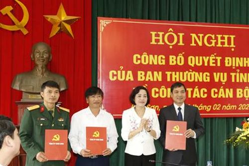 Công bố quyết định của Ban Thường vụ Tỉnh ủy về công tác cán bộ tại huyện Kim Sơn