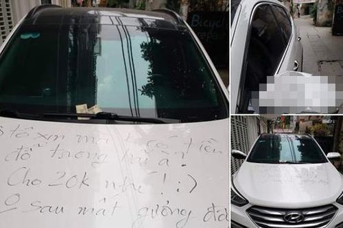 Chủ nhà 'có tâm' tặng tiền người đỗ xe ngang ngược trước cửa