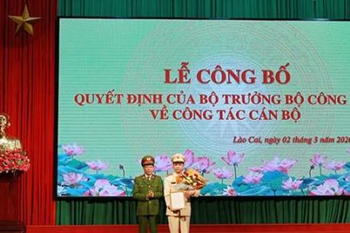 Bổ nhiệm Đại tá Lưu Hồng Quảng giữ chức Giám đốc Công an tỉnh Lào Cai
