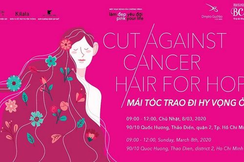 Cắt tóc miễn phí cho bệnh nhân ung thư vú nhân ngày 8/3