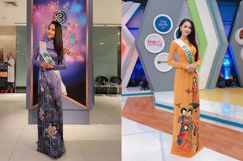 Nối bước Hương Giang, Hoài Sa diện áo dài nổi bật ghi hình cho truyền hình Thái Lan ở Miss In't Queen