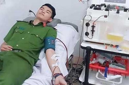 Thượng sỹ Công an kịp thời hiến máu cứu người