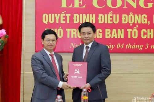 Nghệ An có tân Phó Trưởng ban Tổ chức Tỉnh ủy