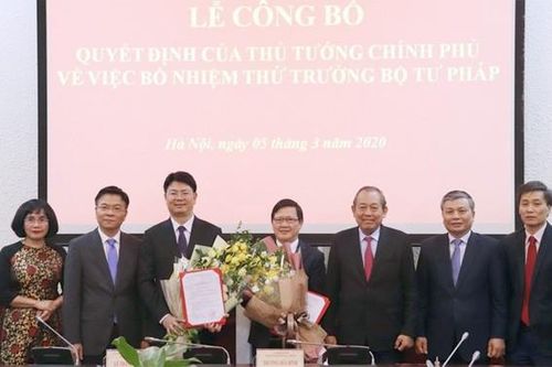 Bổ nhiệm 2 Thứ trưởng Bộ Tư pháp