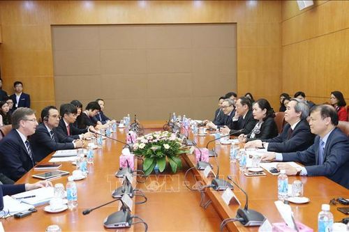 Trưởng ban Kinh tế Trung ương Nguyễn Văn Bình tiếp Đoàn Hội đồng Kinh doanh Hoa Kỳ - ASEAN