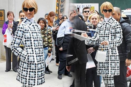 Celine Dion diện cây đồ họa tiết hoa kín mít từ trên xuống vẫn nổi bật phố New York