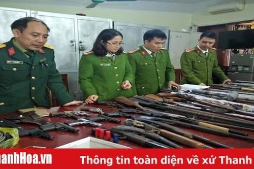 Công an TP Thanh Hóa tiêu hủy vũ khí, vật liệu nổ
