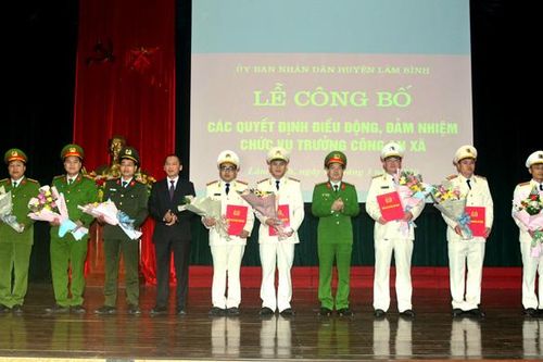 Lâm Bình hoàn thành việc bố trí Trưởng công an xã là công an chính quy