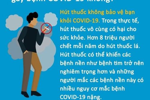 Để phòng ngừa COVID-19, tuyệt đối không hút thuốc lá