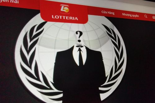 Website Lotteria bị hacker đổi giao diện