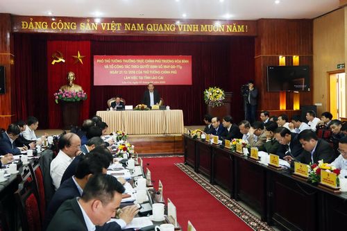 Phó Thủ tướng Thường trực Chính phủ Trương Hòa Bình thăm và làm việc tại Lào Cai