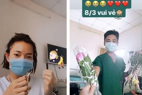 Châu Bùi được tặng hoa 8/3, biết ơn vì được cách ly ngay khi xuống sân bay