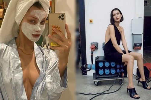 Bella Hadid 'thả rông vòng 1' trong ảnh selfie