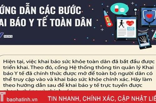 Hướng dẫn các bước khai báo y tế toàn dân