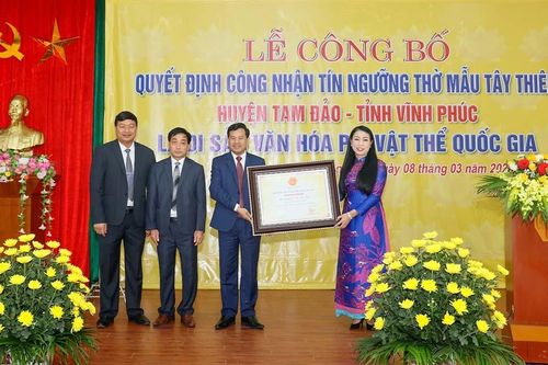 Công nhận 'Tín ngưỡng thờ Quốc Mẫu Tây Thiên' là di sản văn hóa phi vật thể Quốc gia