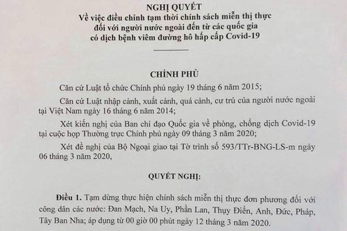 Tạm dừng miễn thị thực đối với công dân 8 nước châu Âu có dịch COVID-19