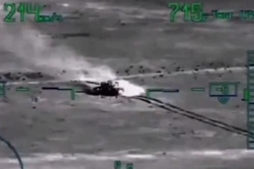 Trực thăng Mi-28 Nga chỉ mất... 10 giây để phá hủy xe tăng khủng bố