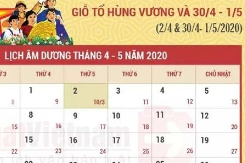 Nghỉ lễ 30.4 và 1.5 kéo dài bốn ngày