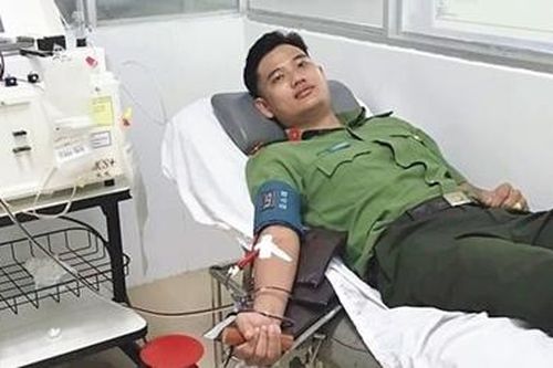 Trung úy công an hiến máu cứu người