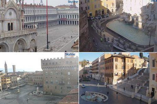 Các điểm nổi tiếng Italia vắng tanh giữa lệnh phong tỏa do Covid-19