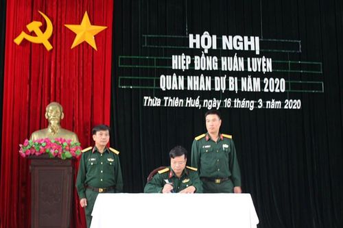TT-Huế tổ chức Hội nghị hiệp đồng huấn luyện quân nhân dự bị năm 2020