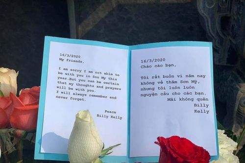 Cựu binh Mỹ gửi 504 bông hồng tưởng niệm 504 thường dân Sơn Mỹ bị thảm sát