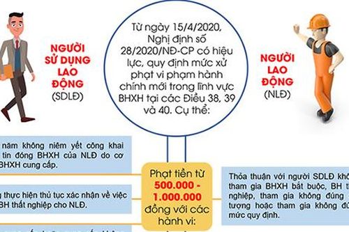 Mức xử phạt vi phạm hành chính mới trong lĩnh vực BHXH