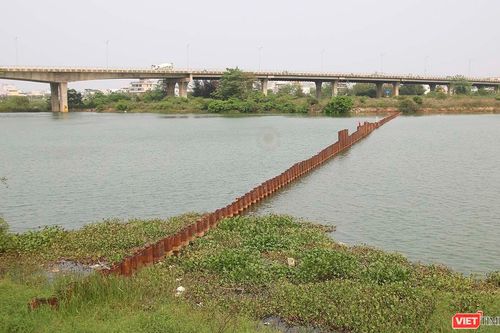 Đà Nẵng đẩy nhanh tiến độ thi công đập ngăn mặn thứ 2 trên sông Cẩm Lệ