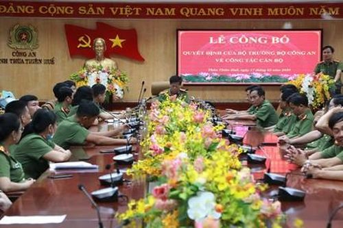 Điều động, bổ nhiệm lãnh đạo tại Công an Thừa Thiên – Huế