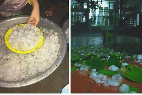 Dông lốc kèm mưa đá làm tốc mái hàng trăm ngôi nhà trong đêm 17/3