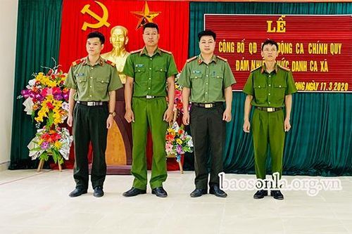 Công an huyện Sông Mã: Công bố Quyết định điều động Công an chính quy đảm nhiệm chức danh công an xã
