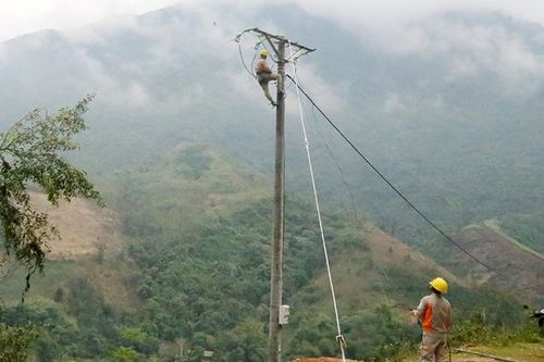 Điện lực Bảo Yên: Ngăn ngừa sự cố đường dây trong mùa mưa bão