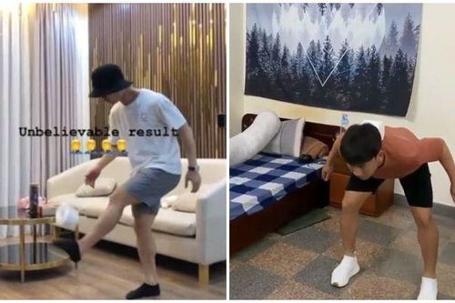 Minh Vương khiến Công Phượng 'lác mắt' với trò tâng giấy vệ sinh