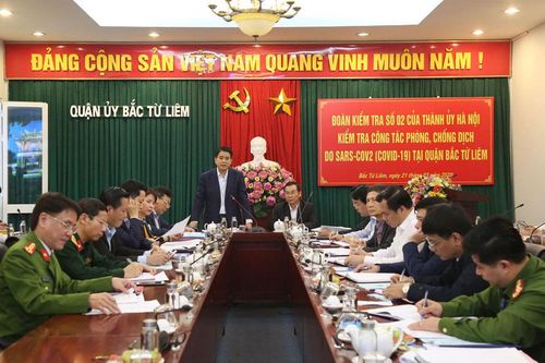 Kiểm tra công tác phòng chống dịch Covid-19 tại Bắc Từ Liêm, Nam Từ Liêm