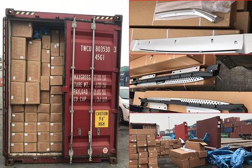 Phát hiện container chở phụ kiện ô tô Trung Quốc không khai hải quan