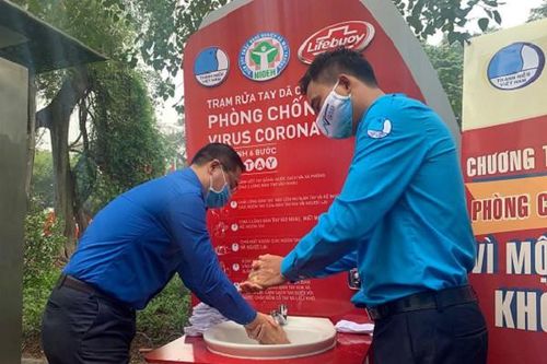 Hà Nội: Khai trương trạm rửa tay dã chiến phòng dịch Covid-19