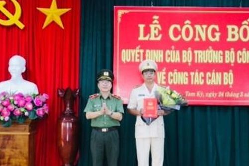 Bộ Công an điều động, bổ nhiệm tân Trưởng Công an thành phố Tam Kỳ