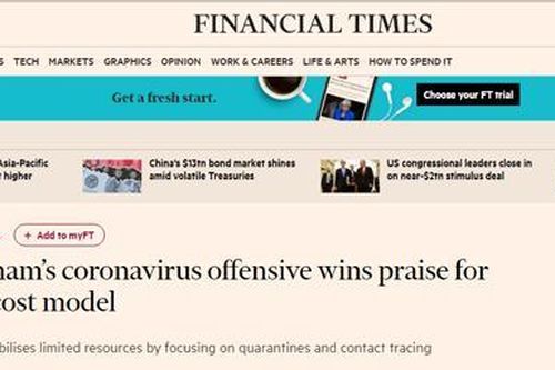 Financial Times ca ngợi mô hình dập dịch chi phí thấp của Việt Nam