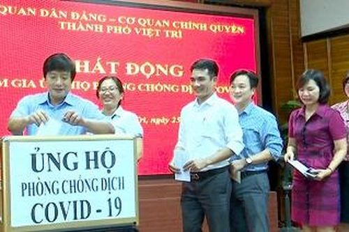 Thành phố Việt Trì, Kho bạc Nhà nước tỉnh phát động ủng hộ phòng, chống dịch bệnh COVID-19