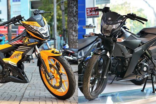 Mua xe côn tay 150 cc - chọn Suzuki Satria chính hãng hay Honda Sonic?