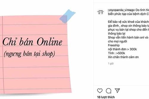 Shop thời trang cửa đóng then cài, kéo khách mua online