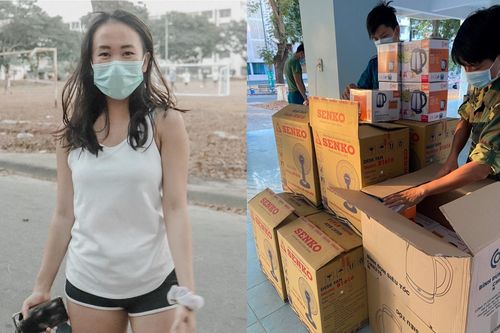 Đang cách ly, du học sinh Mỹ tặng 40 quạt và bình đun nước cho cán bộ