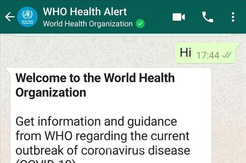 WHO sử dụng ứng dụng WhatsApp để thông tin chính thức về dịch COVID-19